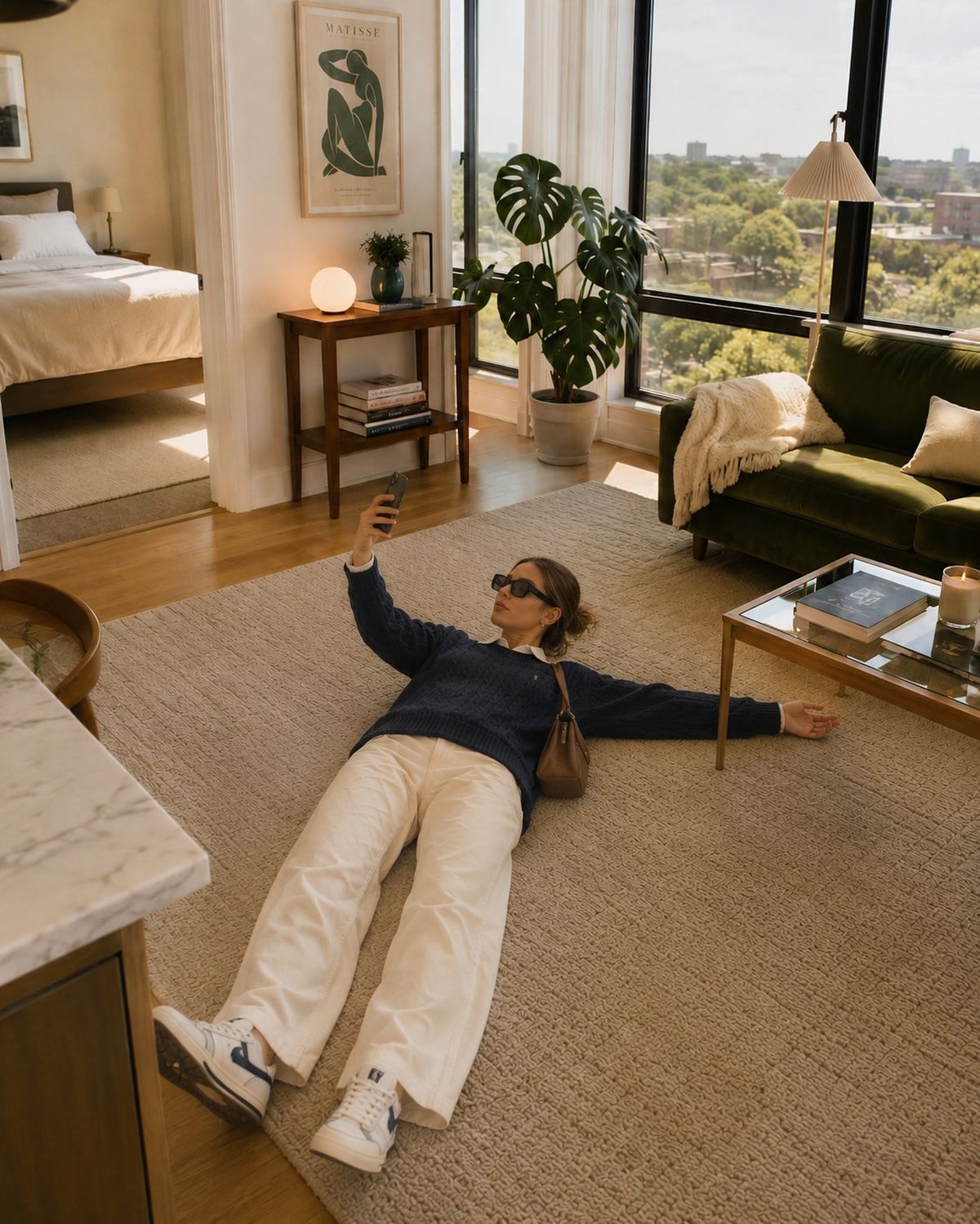 A trained SQOUT Scout documenting an empty apartment unit on a phone